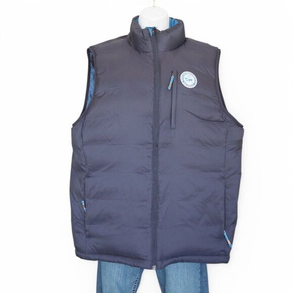 Southern Tide Sport The Skipjack Duck Down Puffer Zip Winter Vest Navy Men's L - Picture 1 of 9